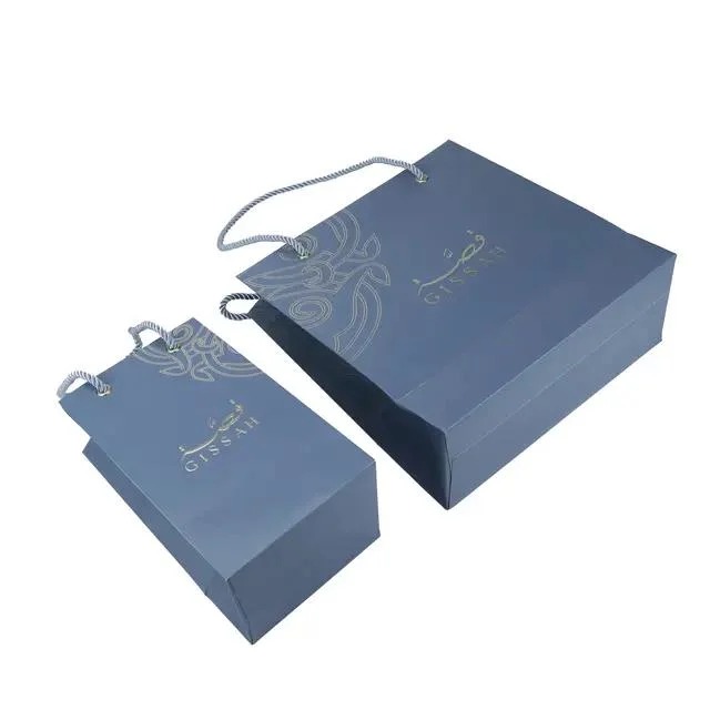 Shopping Custom Small Gift Perfume Paper Bags with Logo and Handles Customized Printed Paper Gift Bags with Your Own Logo